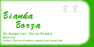 bianka borza business card